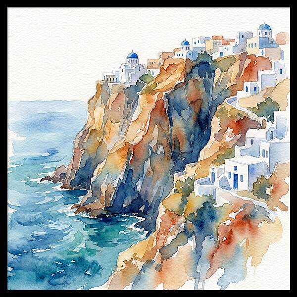Santorini Cliff Serenity