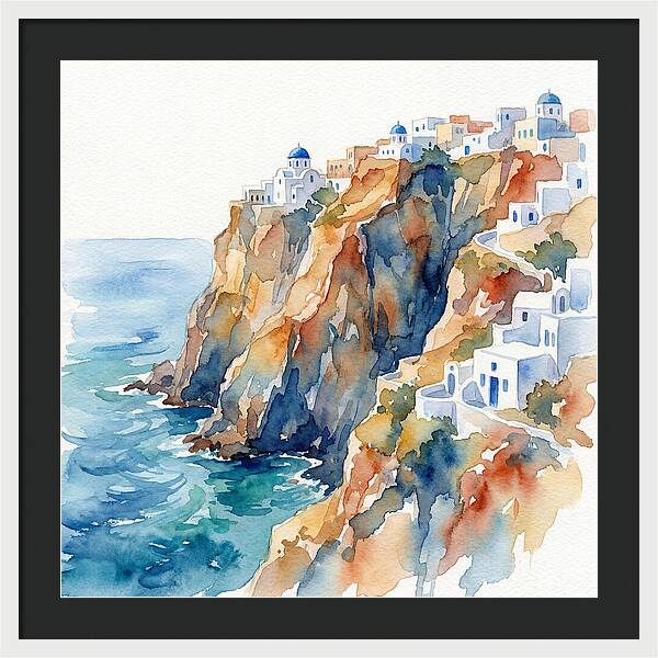 Santorini Cliff Serenity