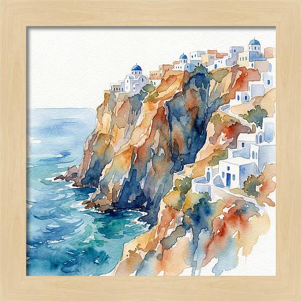 Santorini Cliff Serenity