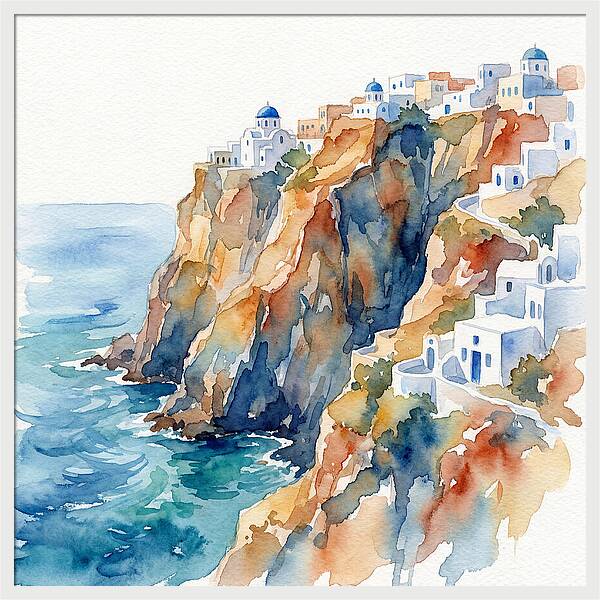 Santorini Cliff Serenity
