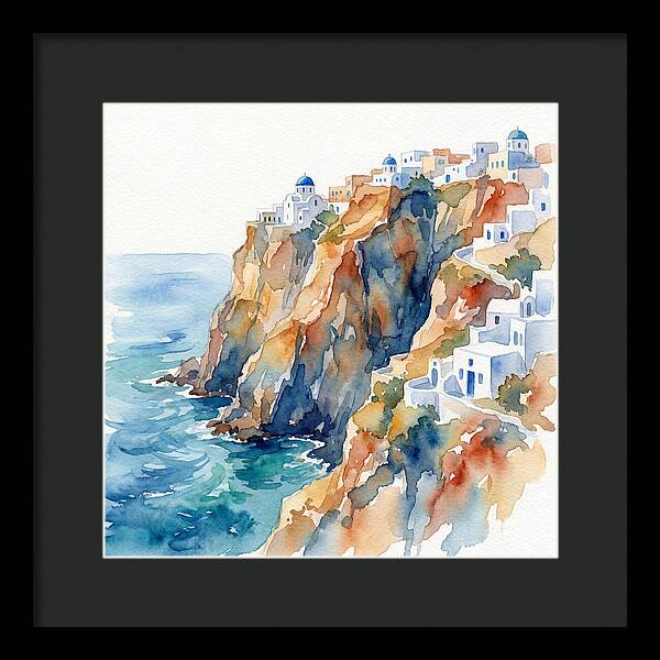 Santorini Cliff Serenity