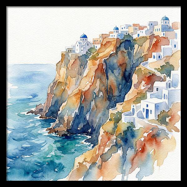 Santorini Cliff Serenity