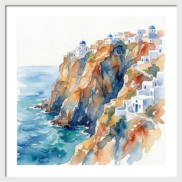 Santorini Cliff Serenity