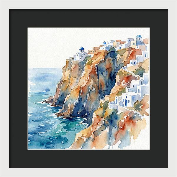 Santorini Cliff Serenity