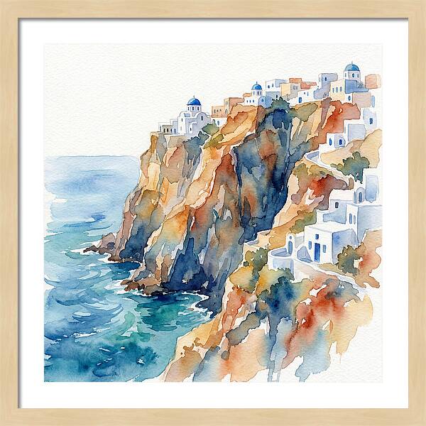 Santorini Cliff Serenity