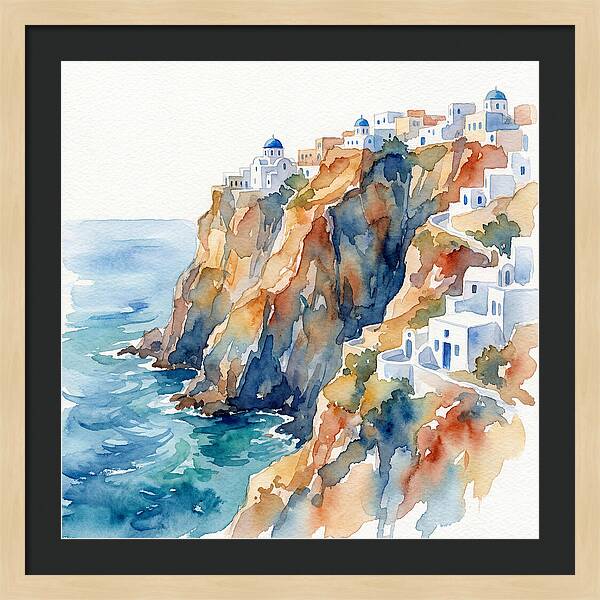 Santorini Cliff Serenity