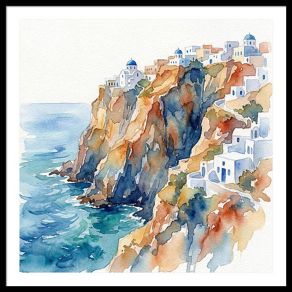 Santorini Cliff Serenity