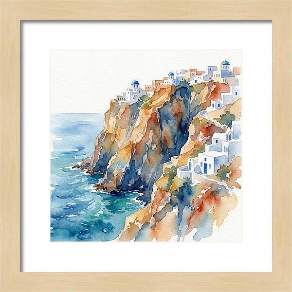 Santorini Cliff Serenity