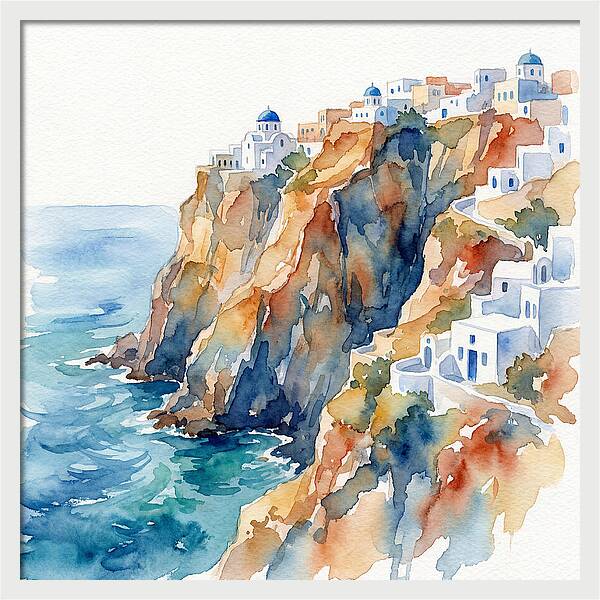 Santorini Cliff Serenity