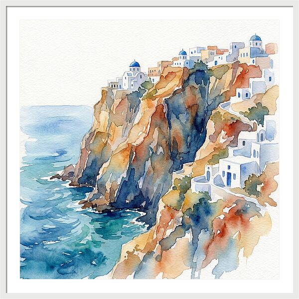 Santorini Cliff Serenity