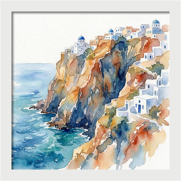 Santorini Cliff Serenity