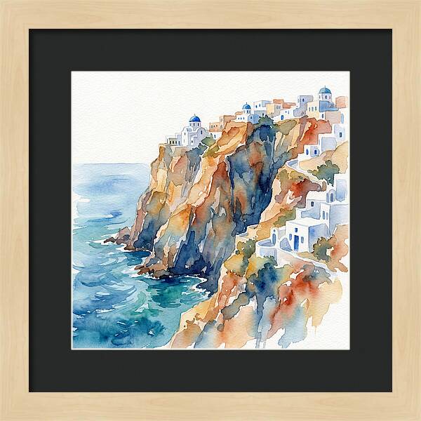 Santorini Cliff Serenity