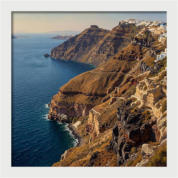 Santorini Cliffside Serenity