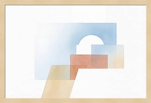 Santorini Minimalist Composition