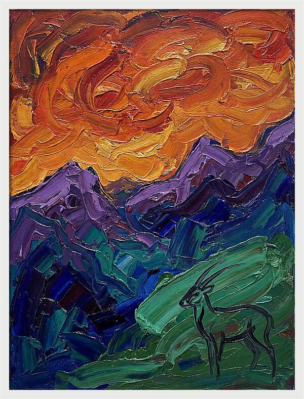 Saola In Expressionist Landscape