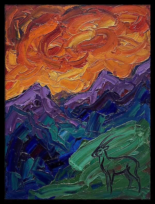 Saola In Expressionist Landscape