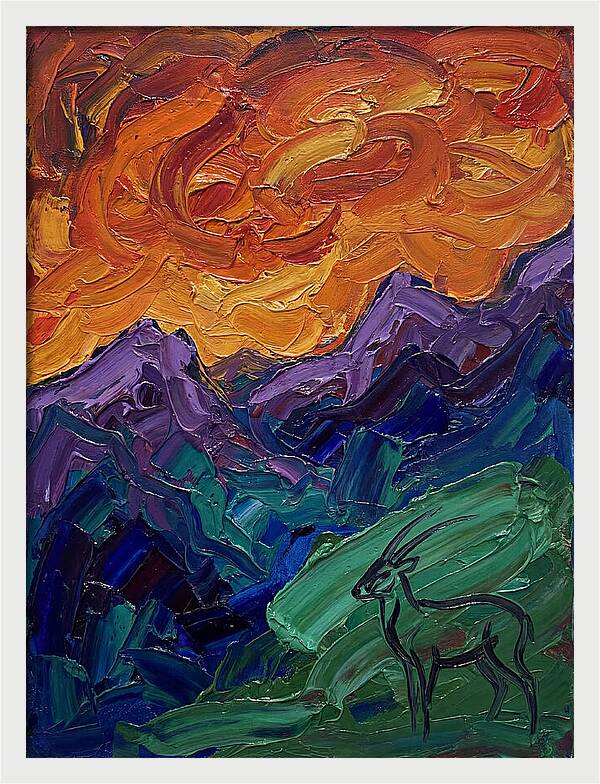 Saola In Expressionist Landscape