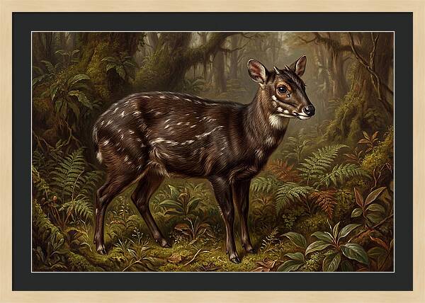 Saola In Lush Forest