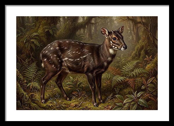Saola In Lush Forest