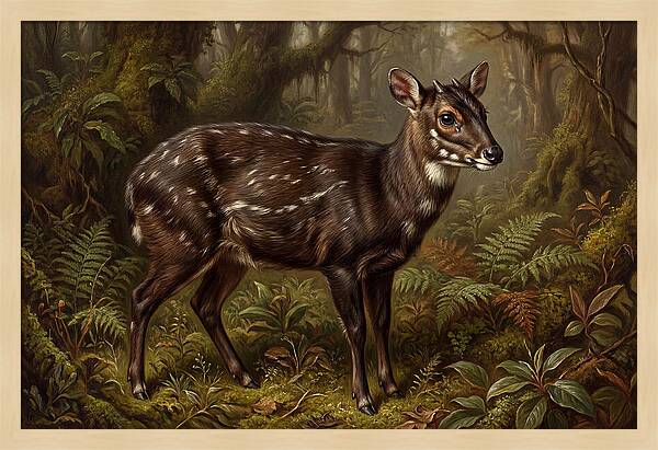 Saola In Lush Forest