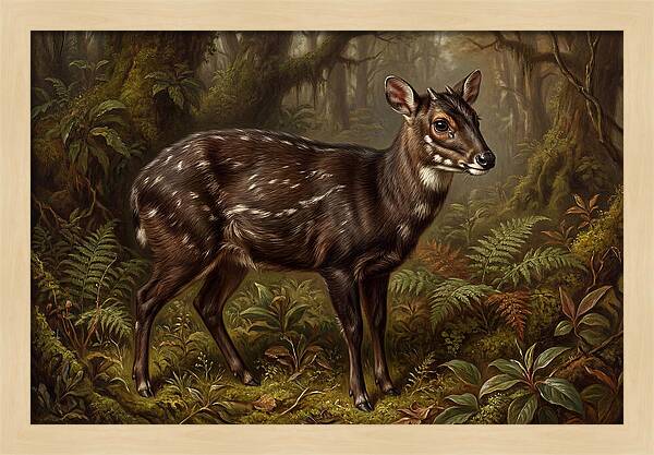 Saola In Lush Forest