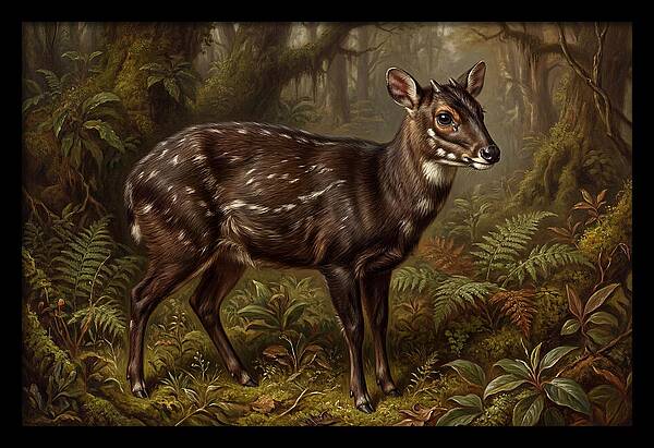 Saola In Lush Forest