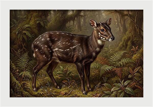 Saola In Lush Forest