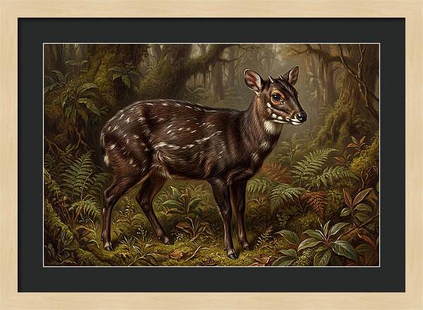 Saola In Lush Forest