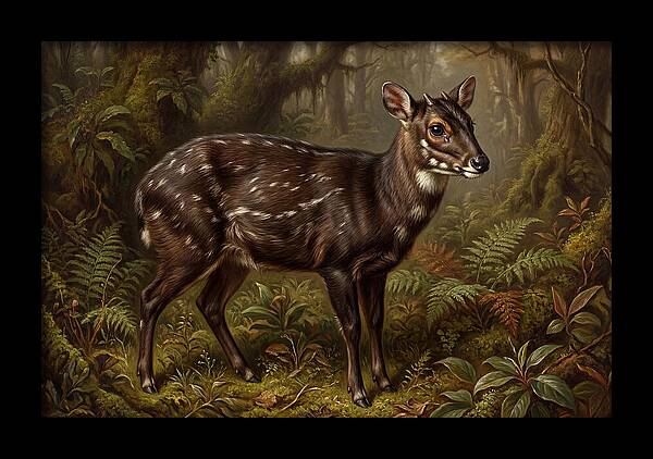 Saola In Lush Forest