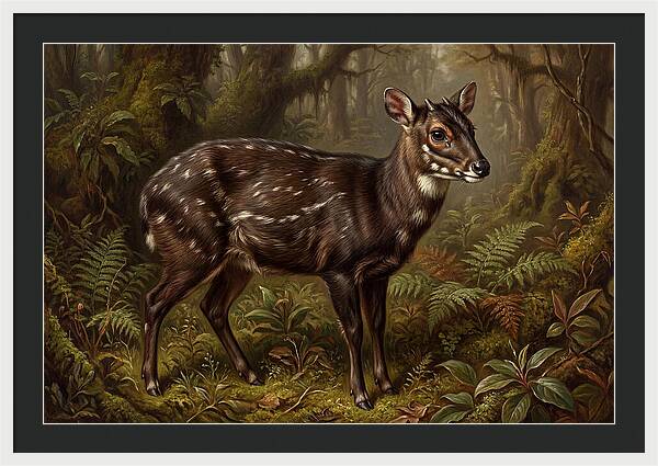 Saola In Lush Forest