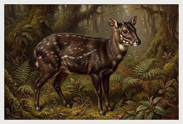 Saola In Lush Forest