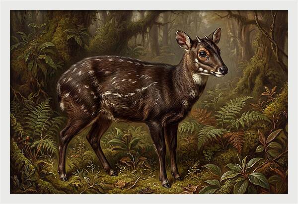 Saola In Lush Forest