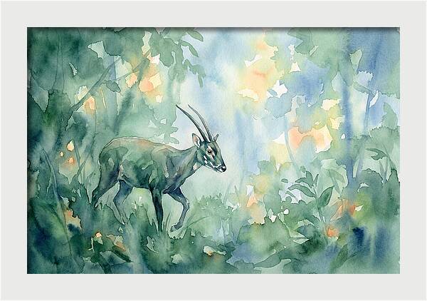 Saola In Lush Greenery