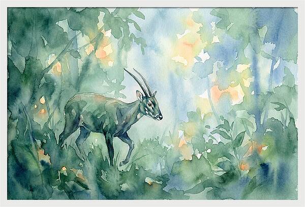 Saola In Lush Greenery