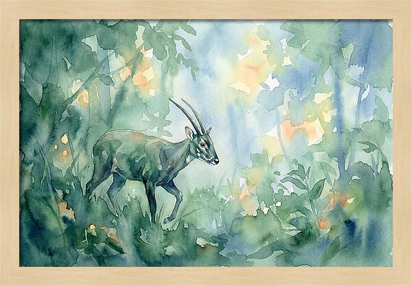 Saola In Lush Greenery