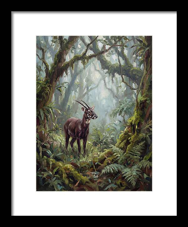 Saola In The Misty Forest