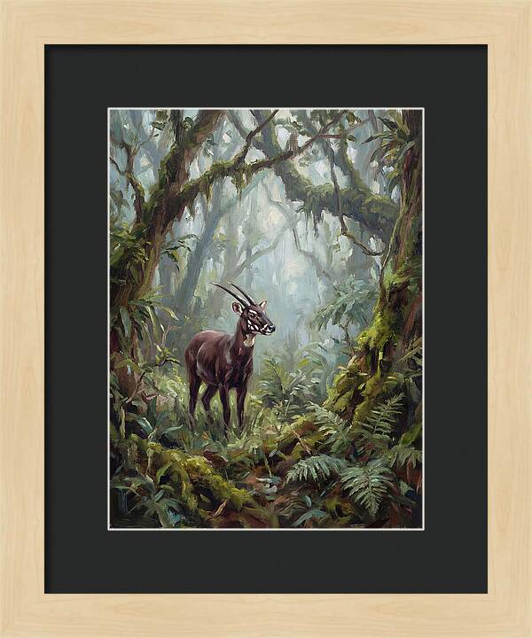 Saola In The Misty Forest