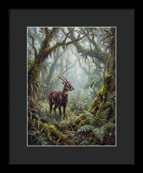 Saola In The Misty Forest