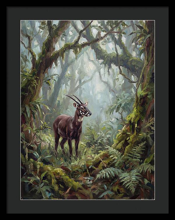 Saola In The Misty Forest