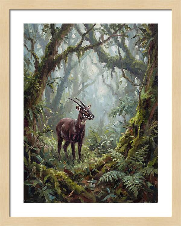 Saola In The Misty Forest