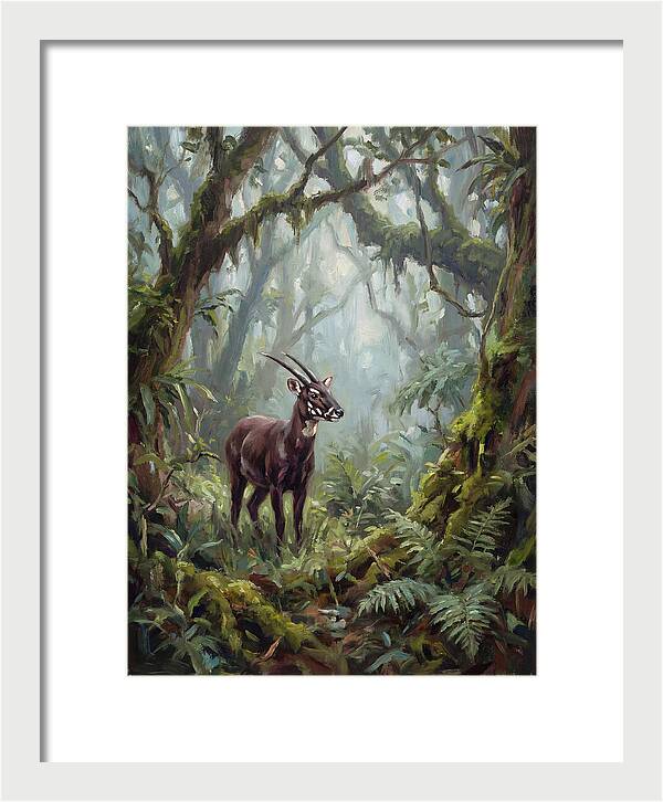 Saola In The Misty Forest