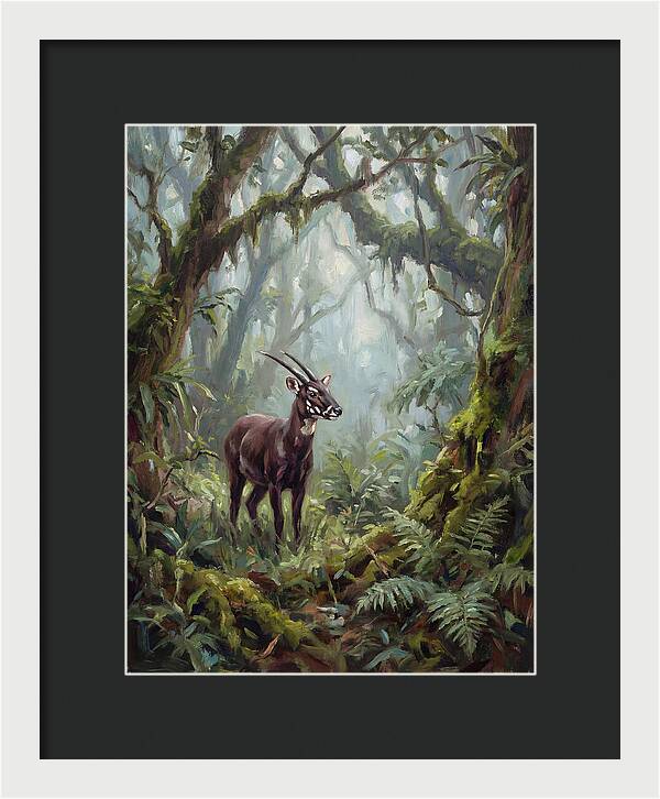 Saola In The Misty Forest