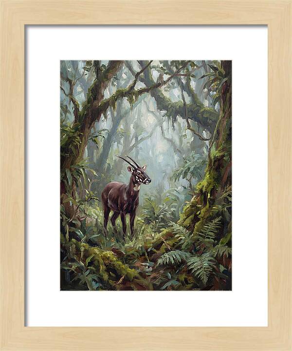 Saola In The Misty Forest