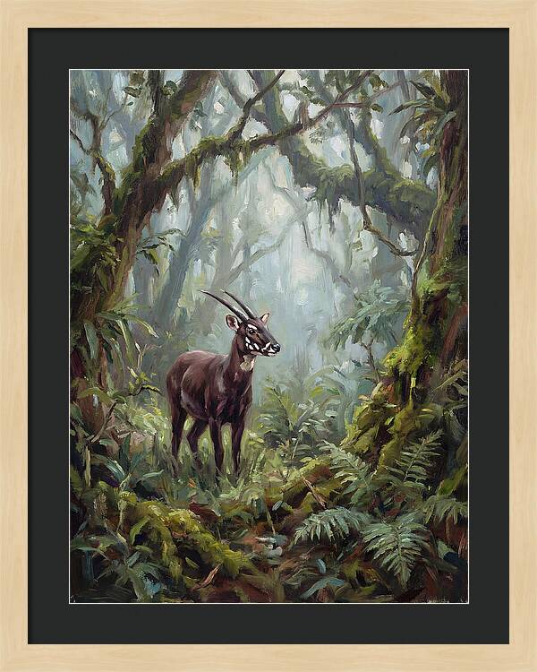 Saola In The Misty Forest