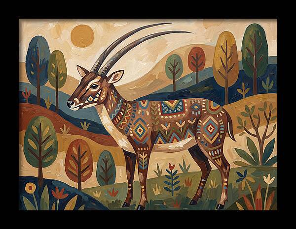 Saola In Vibrant Landscape