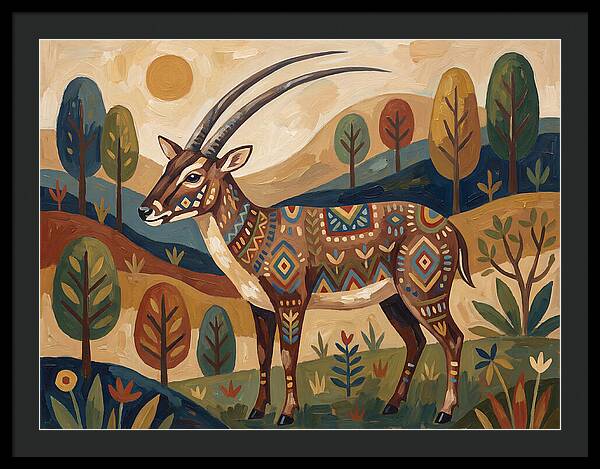 Saola In Vibrant Landscape