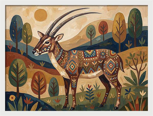 Saola In Vibrant Landscape