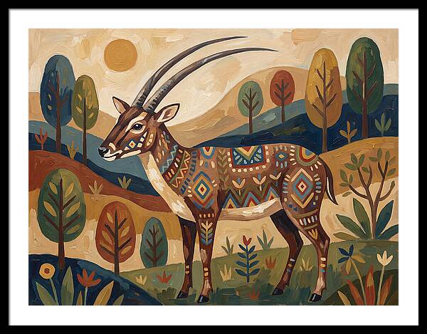 Saola In Vibrant Landscape