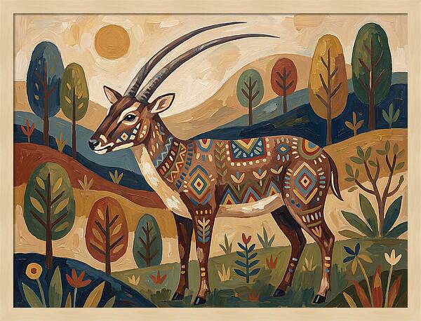 Saola In Vibrant Landscape