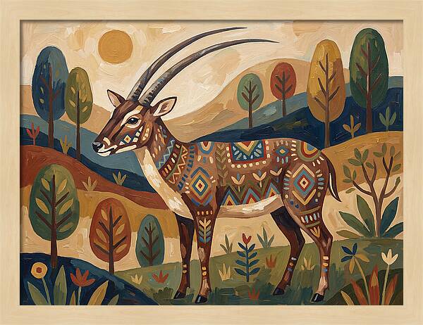 Saola In Vibrant Landscape